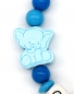 Preview: Schnullerkette-mit-Namen-Elefant-Häkelperle-Jungs-Blau