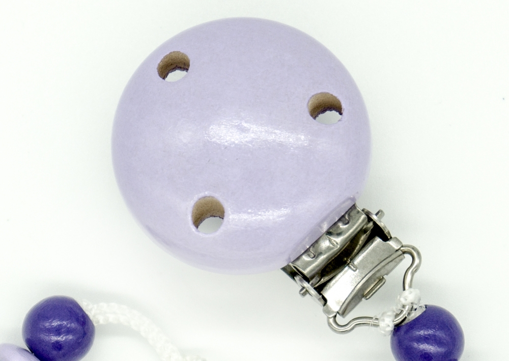 Schnullerkette mit Namen "Eule und Blume"