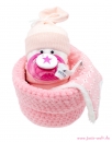 Babygeschenk "Windelbaby in the Box" mit Schnullertuch rosa